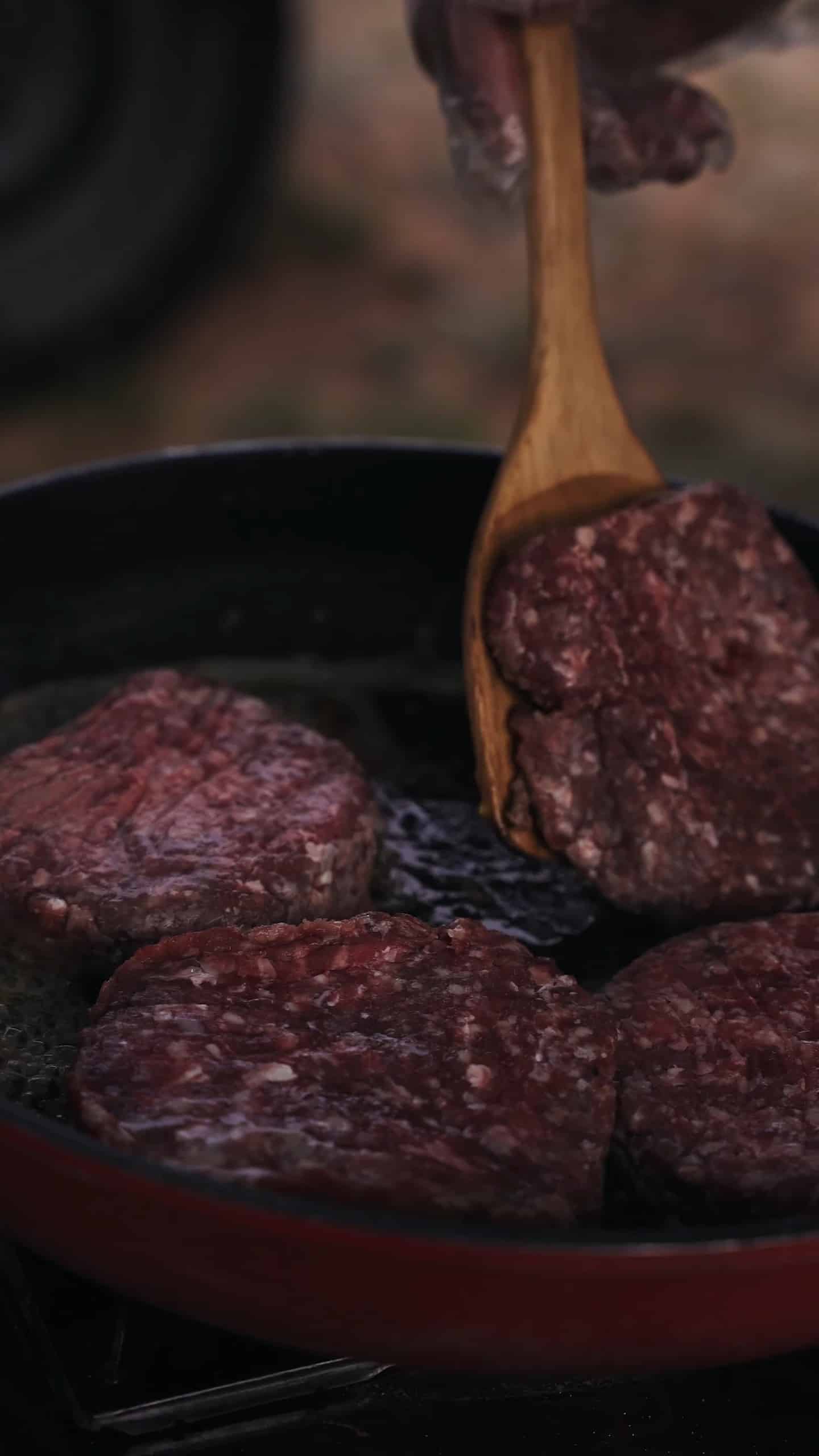 Burgers being cooked by private chef on an offroad Mongolia tour